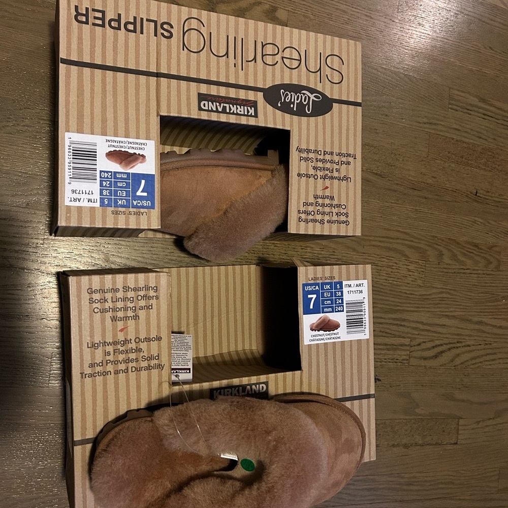 Kirkland Shearling Slippers in Tan